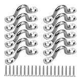 Maxbell 12Pcs Metal Boat pad Eye Deck Kayak Tie Down Canoe Rigging Marine Straps