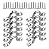 Maxbell 12Pcs Metal Boat pad Eye Deck Kayak Tie Down Canoe Rigging Marine Straps