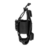 Maxbell Walkie Talkie Bag Adjustable Holder Pocket Belt for Hiking Outdoor Men black