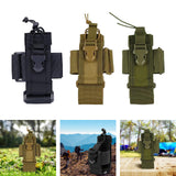 Maxbell Walkie Talkie Bag Adjustable Holder Pocket Belt for Hiking Outdoor Men black
