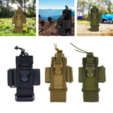 Maxbell Walkie Talkie Bag Adjustable Holder Pocket Belt for Hiking Outdoor Men black