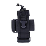 Maxbell Walkie Talkie Bag Adjustable Holder Pocket Belt for Hiking Outdoor Men black