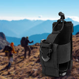 Maxbell Walkie Talkie Bag Adjustable Holder Pocket Belt for Hiking Outdoor Men black