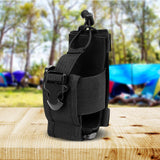 Maxbell Walkie Talkie Bag Adjustable Holder Pocket Belt for Hiking Outdoor Men black