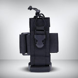 Maxbell Walkie Talkie Bag Adjustable Holder Pocket Belt for Hiking Outdoor Men black