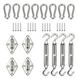 Maxbell Shade Sail Hardware Kit Installation Pad Eye Turnbuckle for Patio Canopy