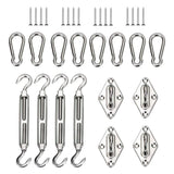 Maxbell Shade Sail Hardware Kit Installation Pad Eye Turnbuckle for Patio Canopy