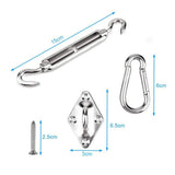 Maxbell Shade Sail Hardware Kit Installation Pad Eye Turnbuckle for Patio Canopy