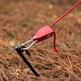 Maxbell Multifunction Tent Rope Tent Fixed Buckle Paracord for Travel Outdoor Hiking Red