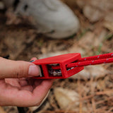 Maxbell Multifunction Tent Rope Tent Fixed Buckle Paracord for Travel Outdoor Hiking Red