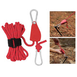 Maxbell Multifunction Tent Rope Tent Fixed Buckle Paracord for Travel Outdoor Hiking Red