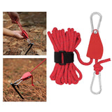 Maxbell Multifunction Tent Rope Tent Fixed Buckle Paracord for Travel Outdoor Hiking Red