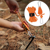 Maxbell Multifunction Tent Rope Tent Fixed Buckle Paracord for Travel Outdoor Hiking Orange