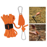 Maxbell Multifunction Tent Rope Tent Fixed Buckle Paracord for Travel Outdoor Hiking Orange