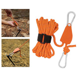 Maxbell Multifunction Tent Rope Tent Fixed Buckle Paracord for Travel Outdoor Hiking Orange