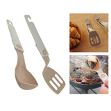 Maxbell 2Pcs Camping Cooking Spoon Shovel Kitchen Utensils Folding Tableware Outdoor