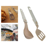 Maxbell 2Pcs Camping Cooking Spoon Shovel Kitchen Utensils Folding Tableware Outdoor