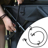 Maxbell 63inch Bungee Cord with 4 Hooks Tensioning Belt Elastic Cords for Car Trunks