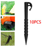 Maxbell 10 Pieces Tent Stakes Tarp Pegs Ground Nails Reusable for Camping Canopy Black