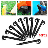 Maxbell 10 Pieces Tent Stakes Tarp Pegs Ground Nails Reusable for Camping Canopy Black