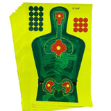 Maxbell 10x Splatter Targets 12"x18" Paper Silhouette Targets for Shooting Exercise