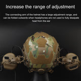 Maxbell Helmet Mount Adapter Track Rail Mount Kit Bracket for Headphone Outdoor mud color