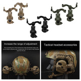 Maxbell Helmet Mount Adapter Track Rail Mount Kit Bracket for Headphone Outdoor mud color