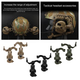 Maxbell Helmet Mount Adapter Track Rail Mount Kit Bracket for Headphone Outdoor mud color