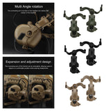 Maxbell Helmet Mount Adapter Track Rail Mount Kit Bracket for Headphone Outdoor mud color