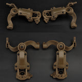 Maxbell Helmet Mount Adapter Track Rail Mount Kit Bracket for Headphone Outdoor mud color