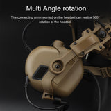 Maxbell Helmet Mount Adapter Track Rail Mount Kit Bracket for Headphone Outdoor mud color