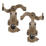 Maxbell Helmet Mount Adapter Track Rail Mount Kit Bracket for Headphone Outdoor mud color