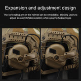 Maxbell Helmet Mount Adapter Track Rail Mount Kit Bracket for Headphone Outdoor mud color
