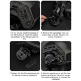 Maxbell Helmet Mount Adapter Track Rail Mount Kit Bracket for Headphone Outdoor mud color
