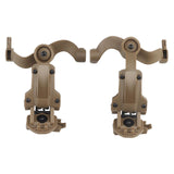 Maxbell Helmet Mount Adapter Track Rail Mount Kit Bracket for Headphone Outdoor mud color
