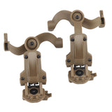 Maxbell Helmet Mount Adapter Track Rail Mount Kit Bracket for Headphone Outdoor mud color