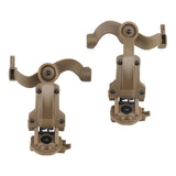 Maxbell Helmet Mount Adapter Track Rail Mount Kit Bracket for Headphone Outdoor mud color