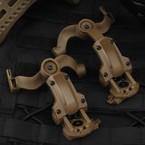 Maxbell Helmet Mount Adapter Track Rail Mount Kit Bracket for Headphone Outdoor mud color