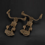 Maxbell Helmet Mount Adapter Track Rail Mount Kit Bracket for Headphone Outdoor mud color