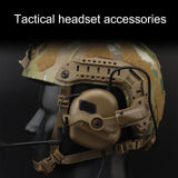 Maxbell Helmet Mount Adapter Track Rail Mount Kit Bracket for Headphone Outdoor mud color