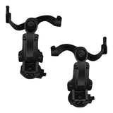 Maxbell Helmet Mount Adapter Track Rail Mount Kit Bracket for Headphone Outdoor black