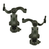 Maxbell Helmet Mount Adapter Track Rail Mount Kit Bracket for Headphone Outdoor green