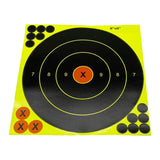 Maxbell 10Pcs 8 inch Shooting Target Paper Stickers Adhesive Splatter for Outdoor