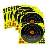 Maxbell 10Pcs 8 inch Shooting Target Paper Stickers Adhesive Splatter for Outdoor