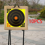 Maxbell 10Pcs 8 inch Shooting Target Paper Stickers Adhesive Splatter for Outdoor