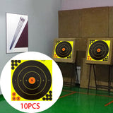 Maxbell 10Pcs 8 inch Shooting Target Paper Stickers Adhesive Splatter for Outdoor