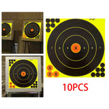 Maxbell 10Pcs 8 inch Shooting Target Paper Stickers Adhesive Splatter for Outdoor