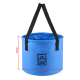 Maxbell Portable Collapsible Bucket Folding Multifunctional Wash Basin for Camping Blue