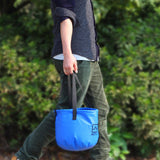 Maxbell Portable Collapsible Bucket Folding Multifunctional Wash Basin for Camping Blue