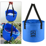 Maxbell Portable Collapsible Bucket Folding Multifunctional Wash Basin for Camping Blue